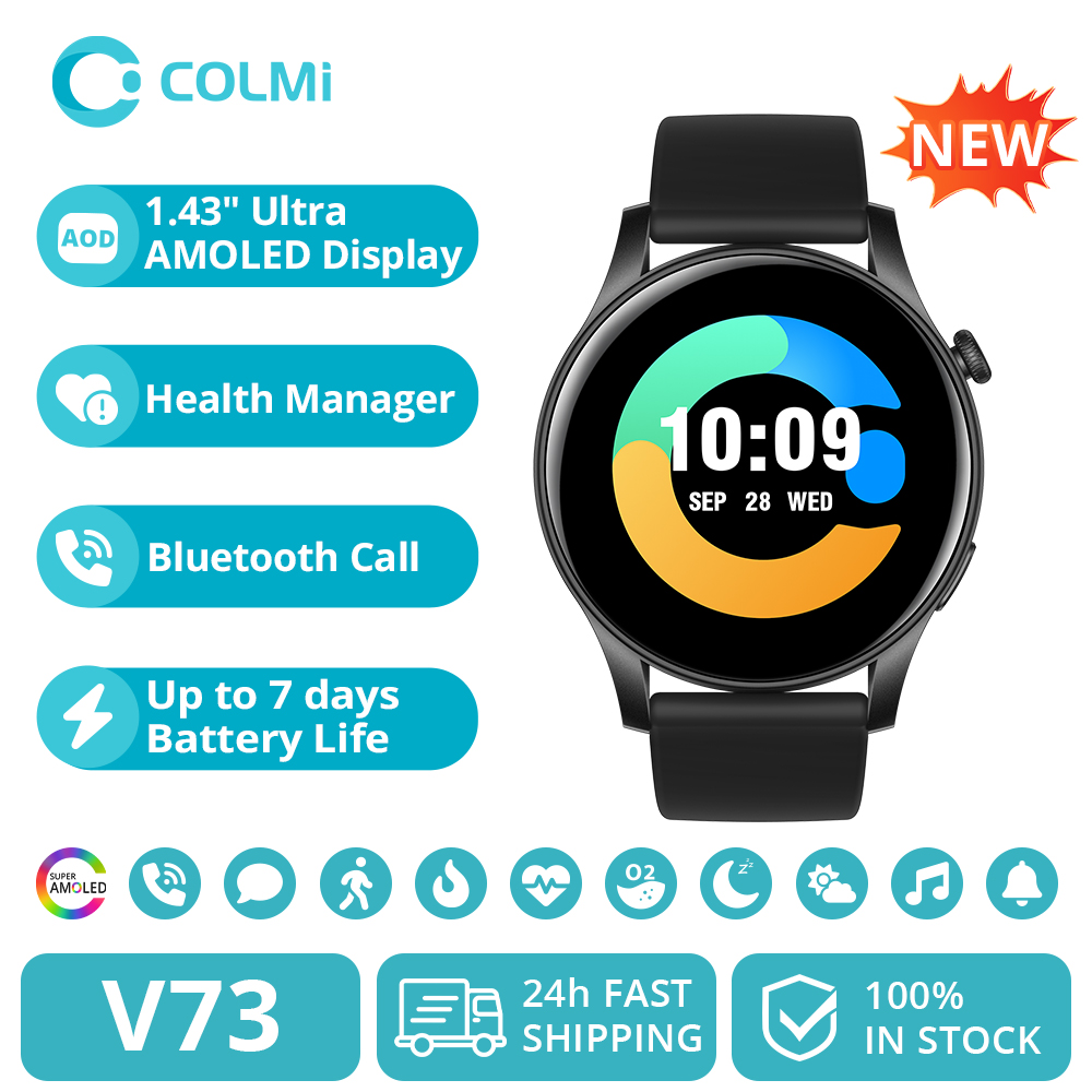 Smartwatch Instagram - [2024 Neu] COLMI V73 Smartwatch AMOLED