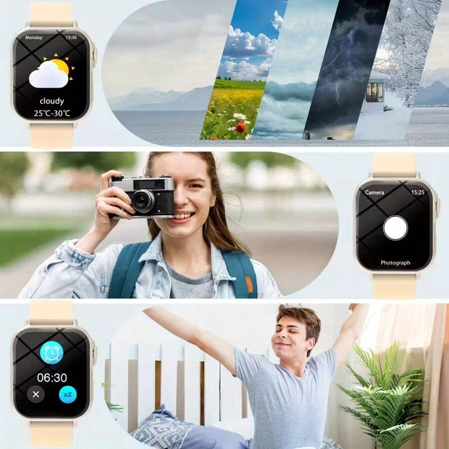 Smartwatch Touch - 1 Stück 2025 Smartwatch mit Volltouchscreen,