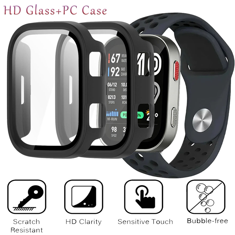 Amazfit Smartwatch Accessories - HD-Glas + Hart-PC-Hülle für Amazfit Bip