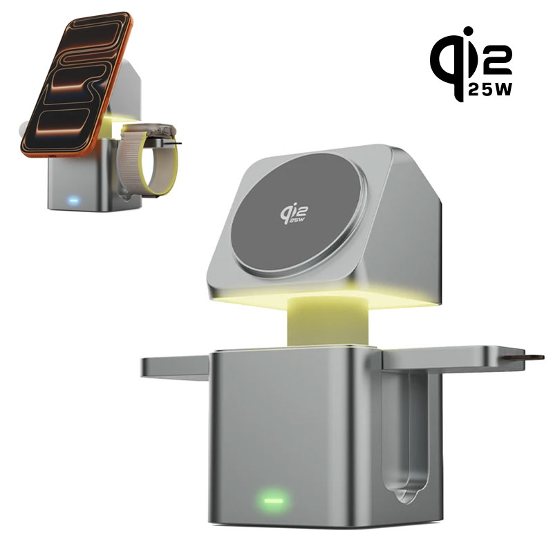 Smartwatch Touch - 3-in-1 Magnetisches QI2.2 25W Kabelloses Ladegerät