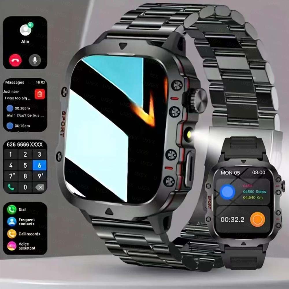 Smartwatch Custom - 2026 Neue Smartwatch mit LED-Licht, kabellosem