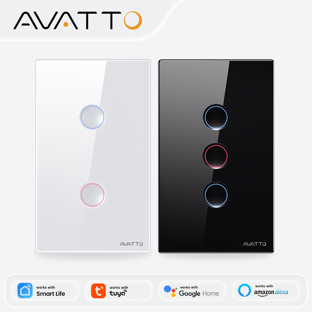 Smart Accessories - AVATTO 1/2/3/4-fach ZigBee Smart Lichtschalter Kabelloser