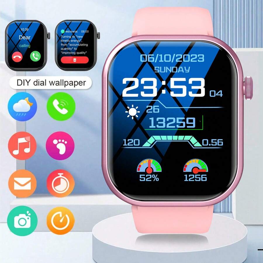 Smartwatch Touch - Smartwatch, kabelloses Anrufen/Wählen, Multi-Sport-Modus, Anruf-Erinnerung und