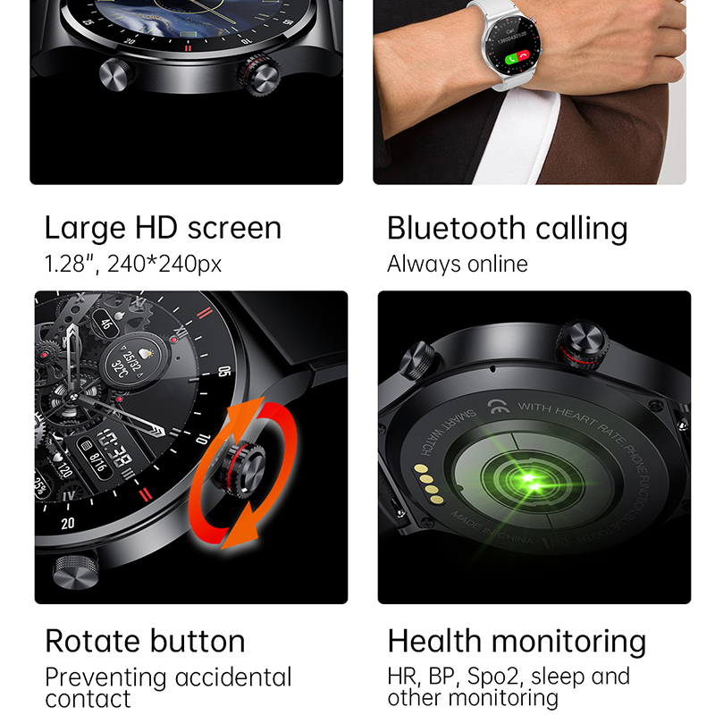 ECG+PPG Bluetooth-Anruf Smartw – Smartwatch Custom Bewertung und Preis