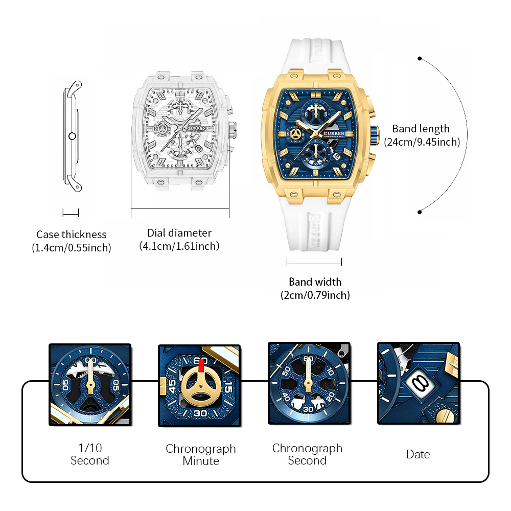 CURREN Luxus-Vintage-Uhr für H – Accessories With Watch Bewertung und Preis