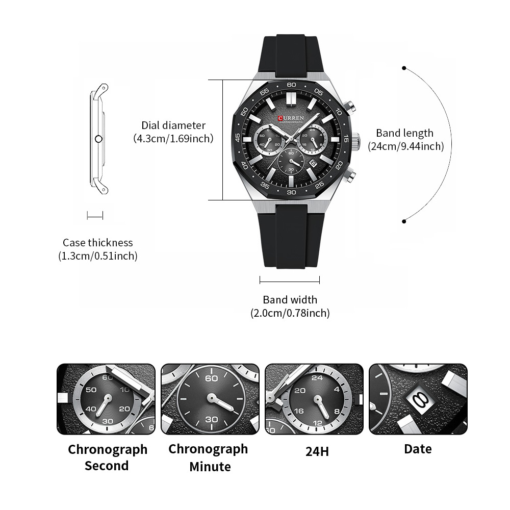 CURREN Modische Casual Herren  – Accessories With Watch Bewertung und Preis